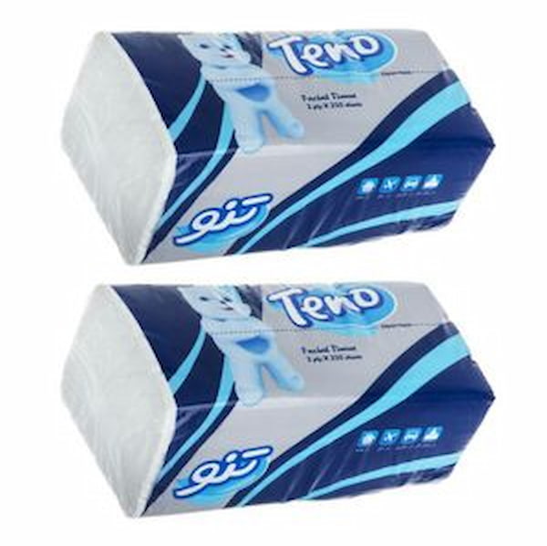 تصویر 1 از فروش دستمال کاغذی نایلونی تنو 250 برگ + قیمت خرید به صرفه